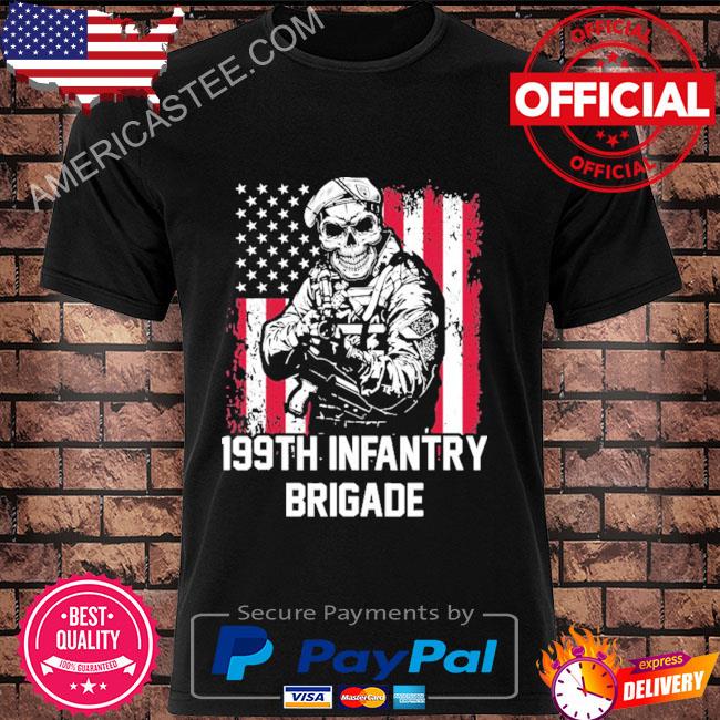 Premium 199Th Infantry Brigade Skeleton US Flag shirt