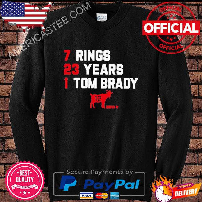 Tom Brady the greatest 7 rings shirt, hoodie, sweater, long sleeve