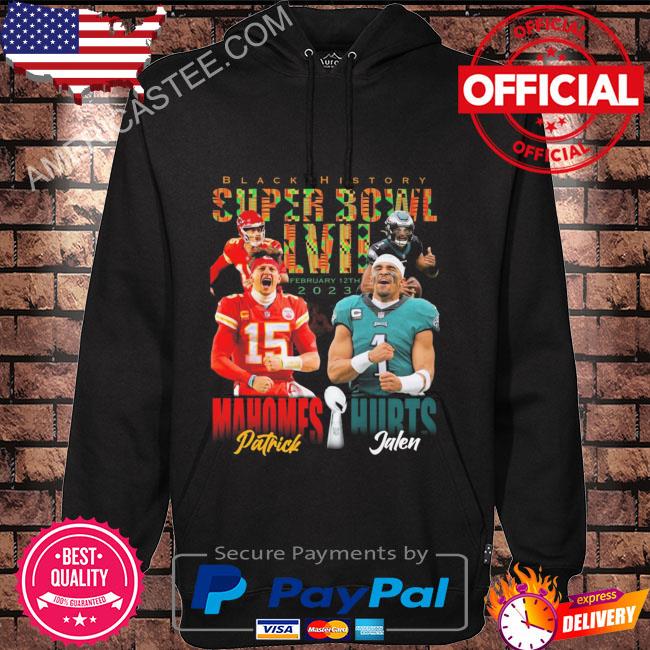 Official Patrick Mahomes Vs Jalen Hurts Black History Super Bowl LVII 2023  t-shirt, hoodie, sweater, long sleeve and tank top