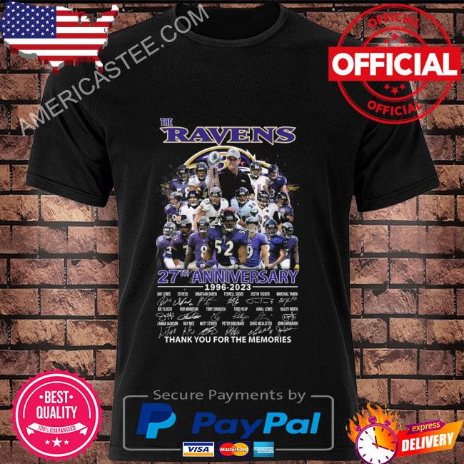 The Baltimore Ravens 27th anniversary 1996 2023 thank you for the