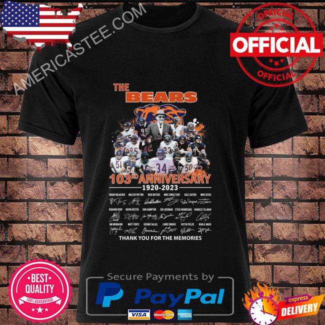 Chicago Bears 103rd anniversary 1920-2023 thanks for the memories
