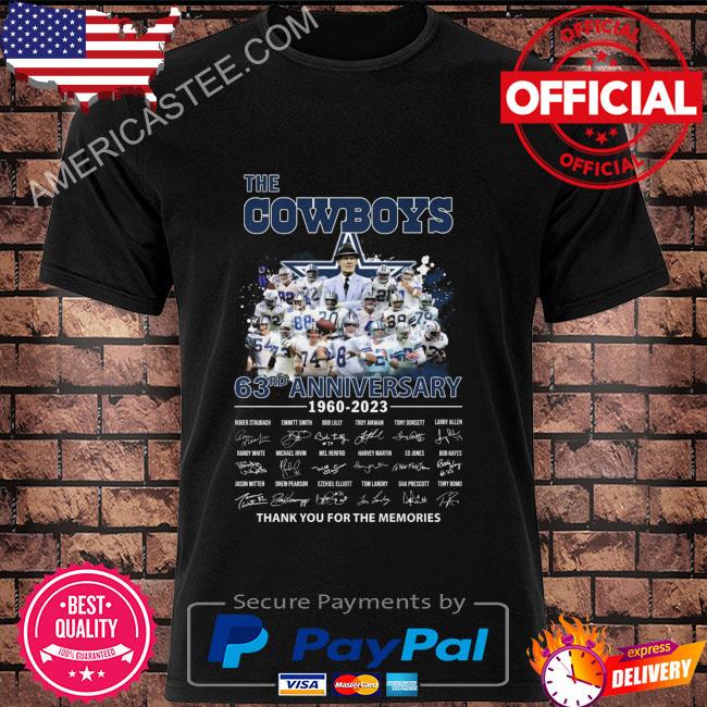 Dallas Cowboys 60 Years 1960-2020 Signatures t-shirt by To-Tee