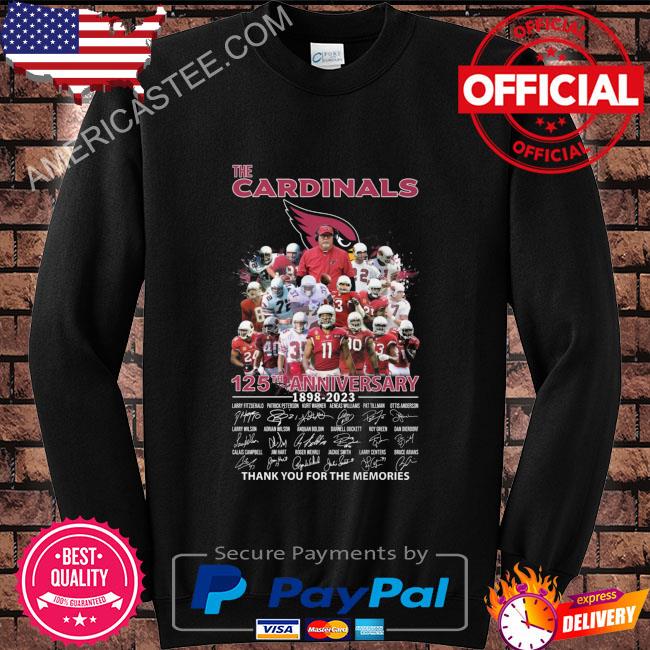 The St. Louis Cardinals 125st anniversary 1898 2023 thank you for the  memories signatures St. Louis Cardinals shirt, hoodie, sweater, long sleeve  and tank top
