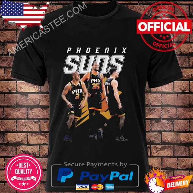 Phoenix Suns Chris Paul Kevin Durant and Devin Booker 2023 shirt
