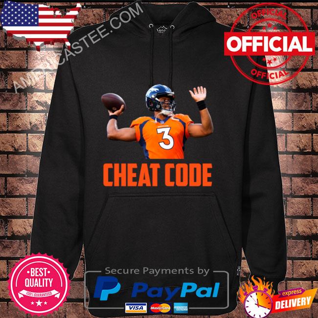 Russell wilson cheat code denver football fan shirt, hoodie, sweater, long  sleeve and tank top