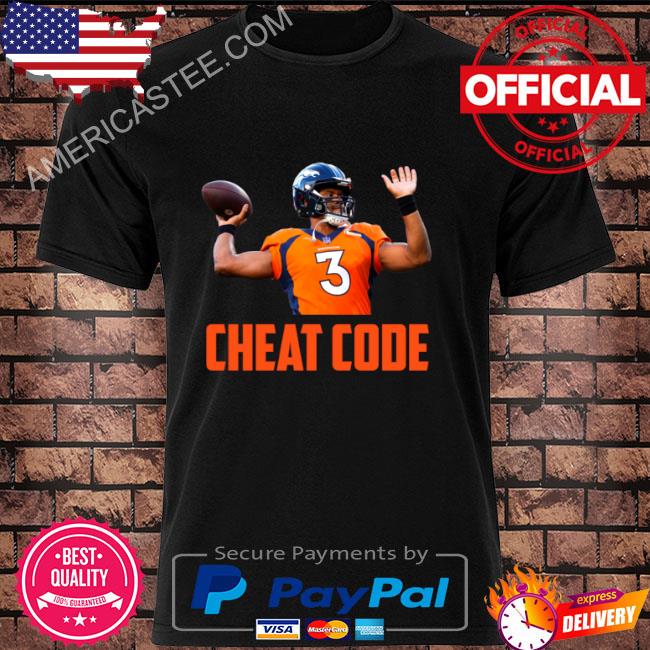 Russell wilson cheat code denver football fan shirt, hoodie, sweater, long  sleeve and tank top