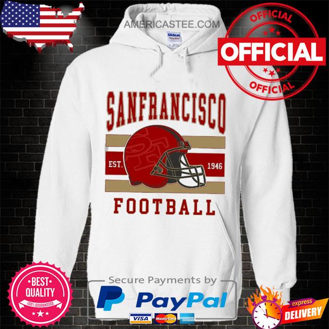 NFL San Francisco 49ers Red Hooded Pullover Sweatshirt Helmet S(8)