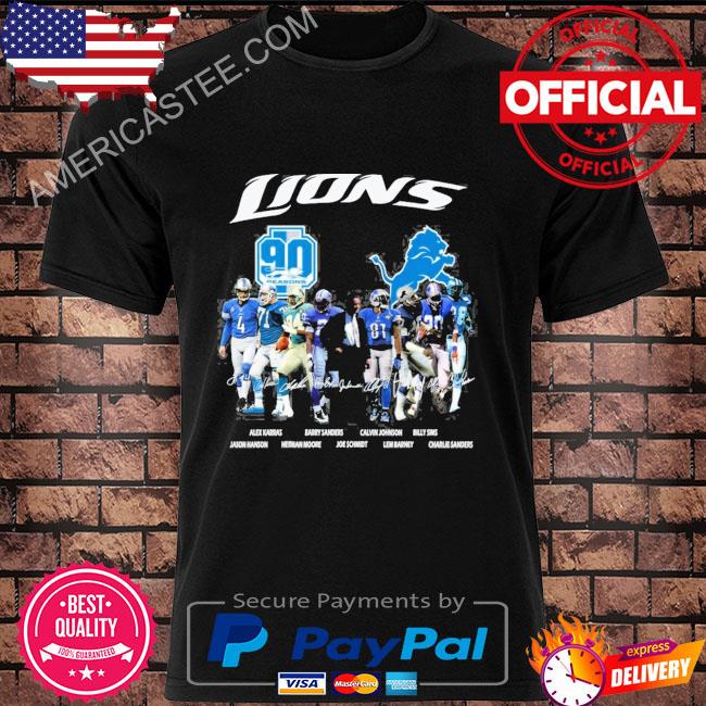 Detroit Lions 90 Seasons Signatures Shirt, hoodie, sweater, long sleeve and  tank top