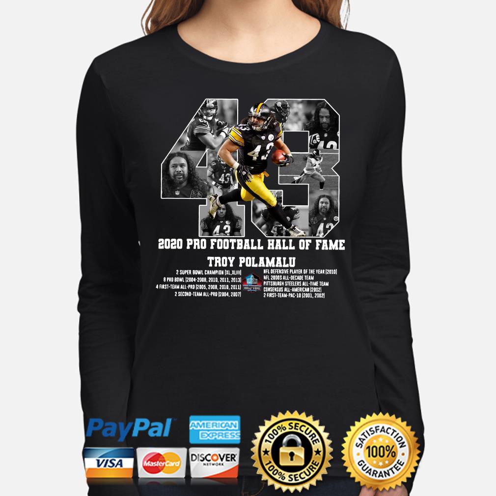 Pittsburgh Steelers Hall of Fame Troy Polamalu Short Sleeve T-Shirt