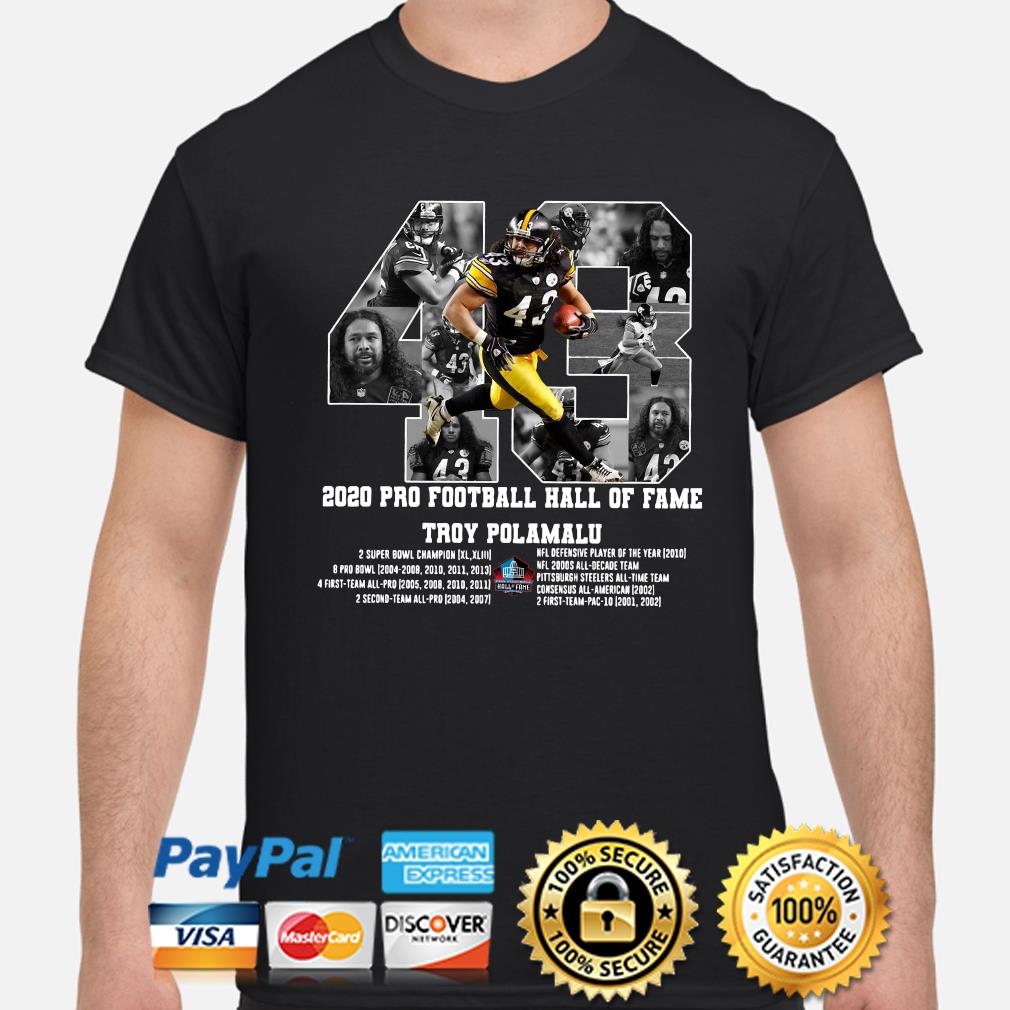 Pittsburgh Steelers - Troy Polamalu Hall of Fame NFL T-shirt