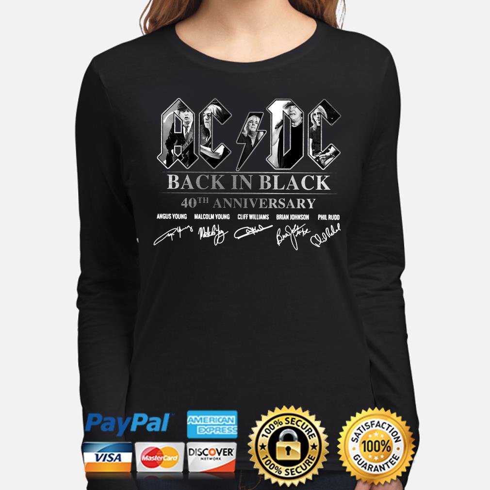 ac dc back in black 40th anniversary t shirt