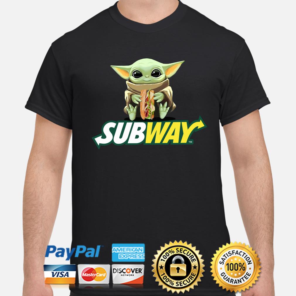 Official baby Yoda Hug Subway logo 2023 shirt, hoodie, sweater, long sleeve  and tank top