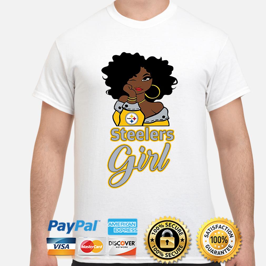 Official Black girl Pittsburgh Steelers logo shirt, hoodie, sweater, long  sleeve and tank top