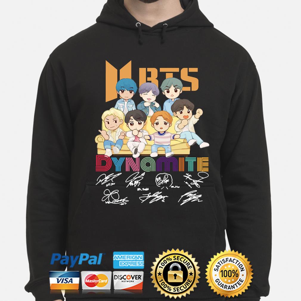 BTS Dynamite chibi signatures shirt, hoodie, sweater, long sleeve and tank  top