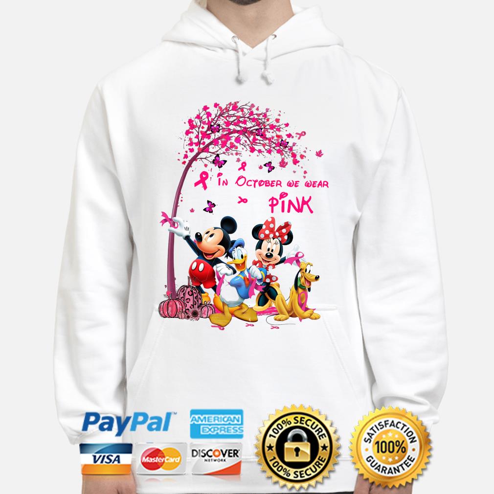 In October we wear pink and watch Dallas Cowboys Mickey Disney shirt,  hoodie, sweater, long sleeve and tank top