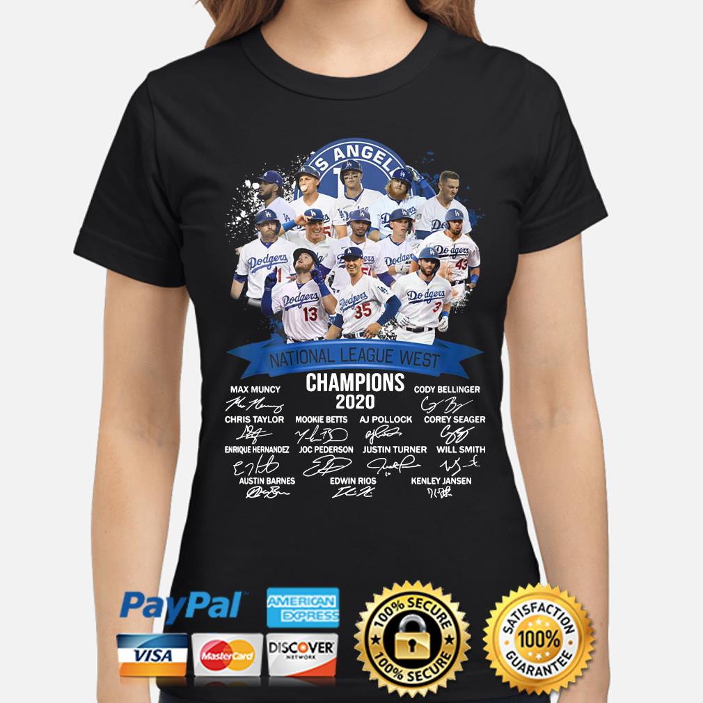 Los Angeles Dodgers 2020 National League Champion signatures shirt