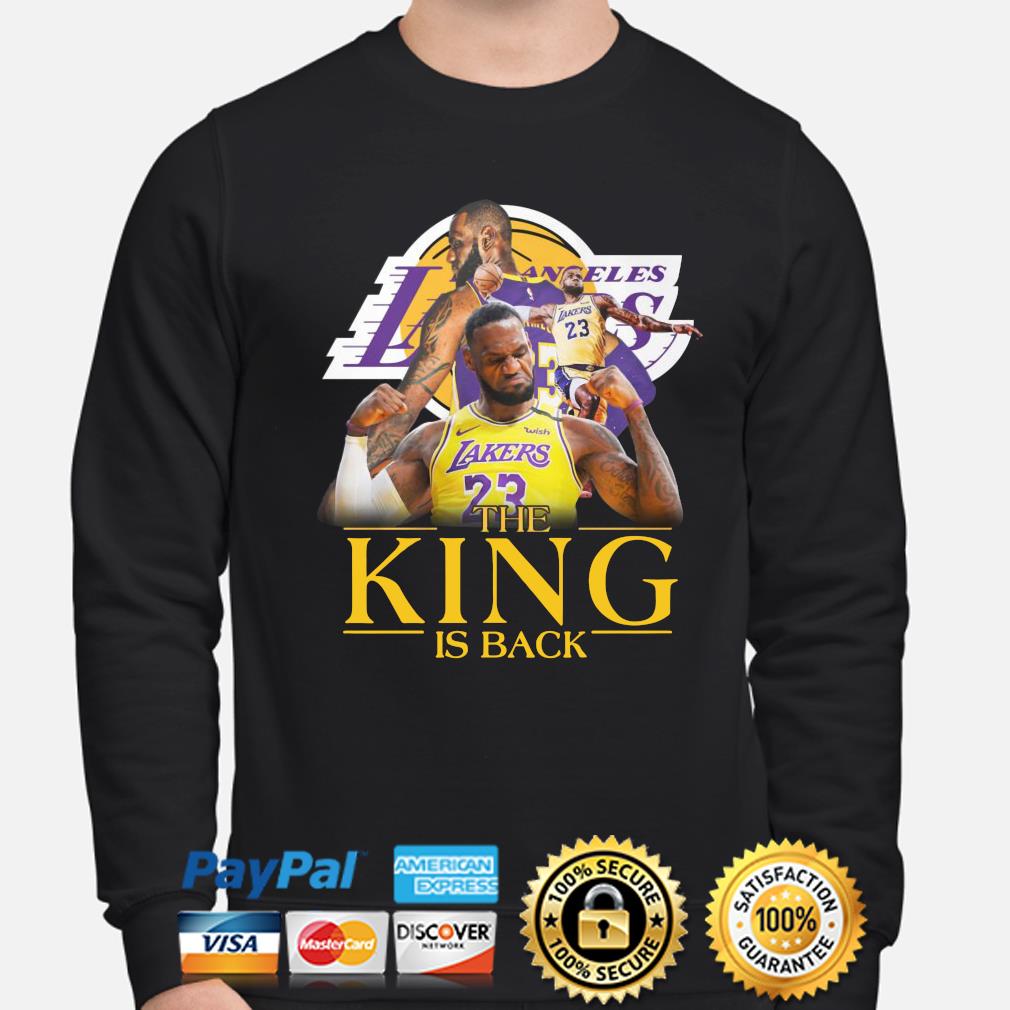 Awesome Los Angeles Lakers Lebron James The King Is Back Shirt - T-shirtbear