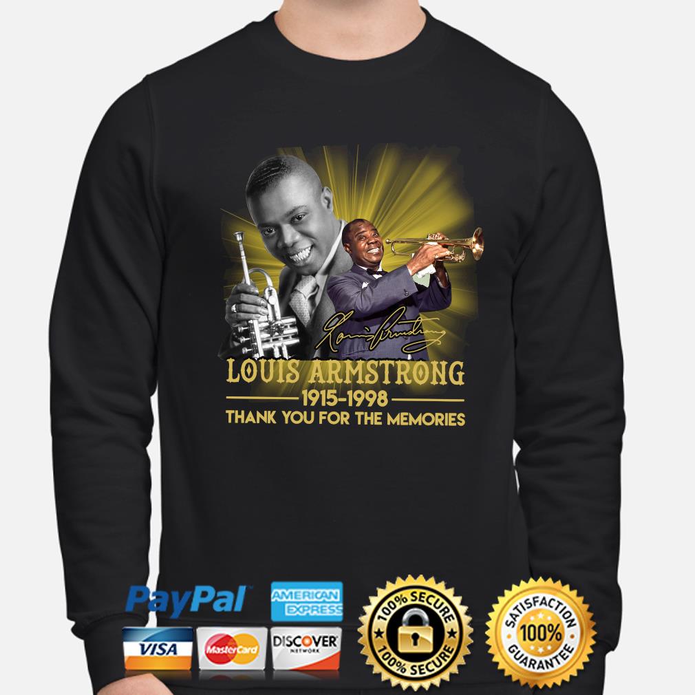 Louis Armstrong. Louis Daniel Armstrong. Satchmo. Satch. Pops. Louie v.2  T-Shirt tops t shirt for men