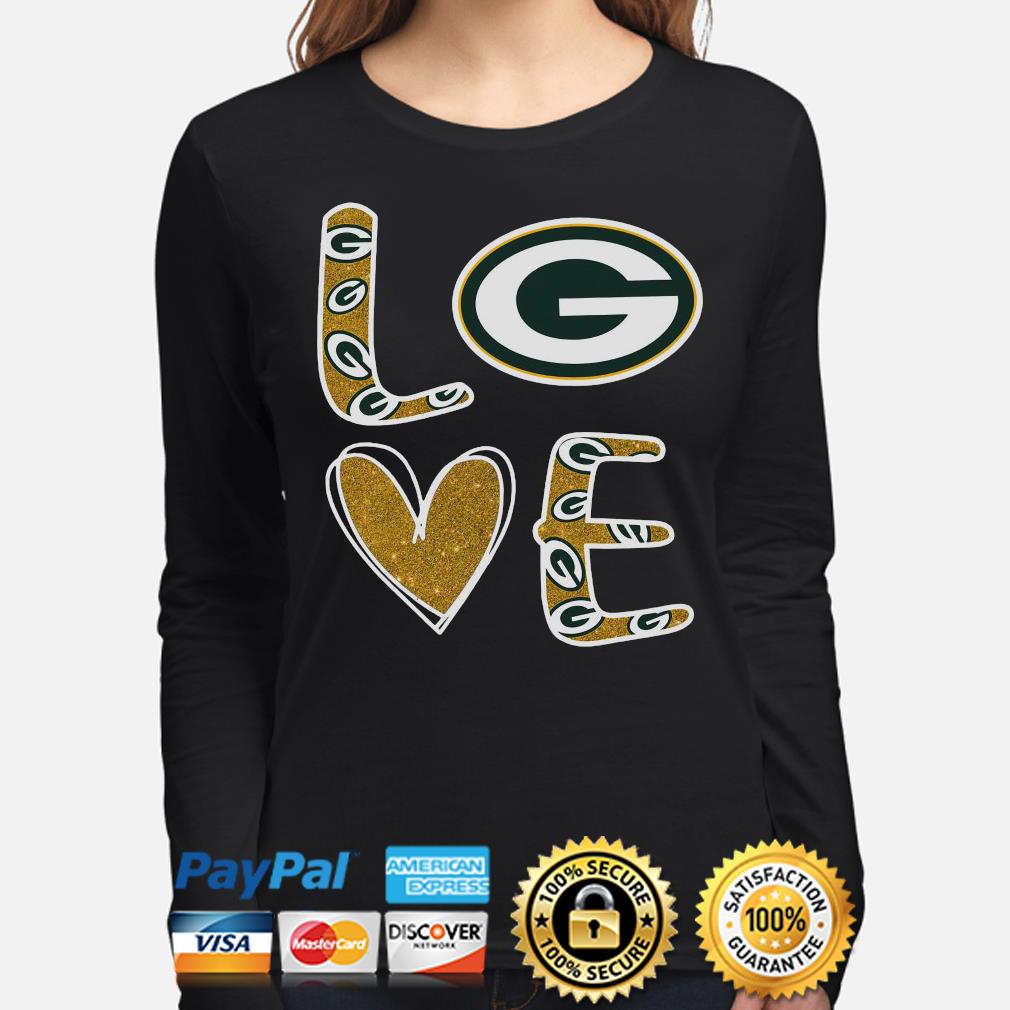 Green Bay Packers Long Sleeve Large G Print Scoop Neck T-Shirt Womens Size  Large