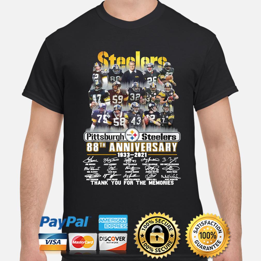 Pittsburgh steelers 88th anniversary Thank you for the memories -  Pittsburgh steelers Football team Shirt, Hoodie, Sweatshirt - FridayStuff