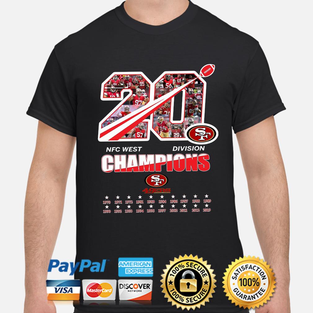 San Francisco 49ers 20 NFC west division Champions 2019 shirt, hoodie,  sweater, long sleeve and tank top