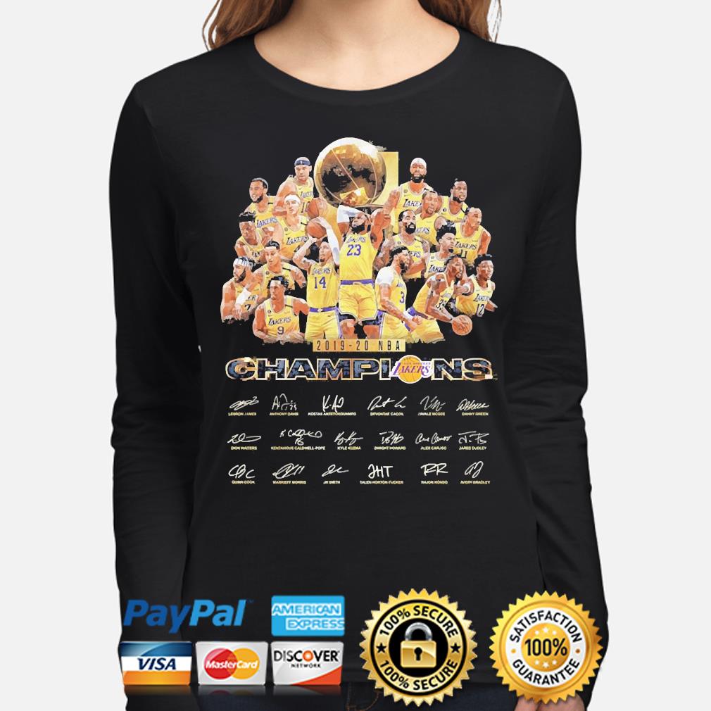 Los Angeles Lakers 2020 NBA Champions basketball signatures shirt, hoodie,  sweater, long sleeve and tank top