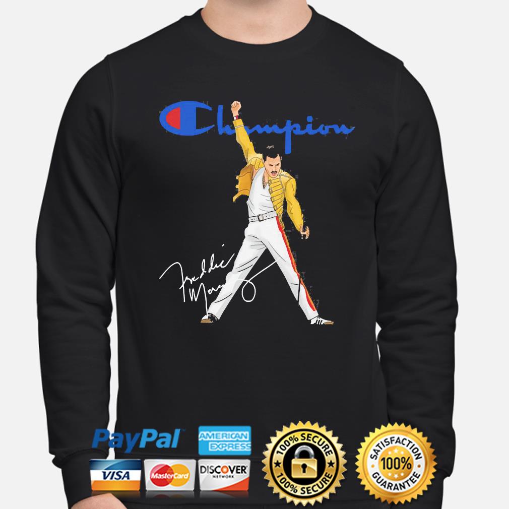 Freddie Mercury Champion signature shirt hoodie sweater long