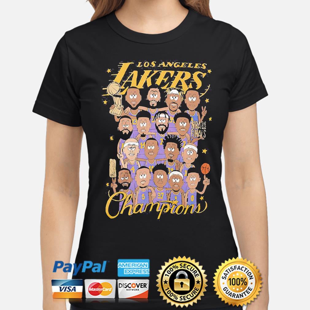 Los Angeles Lakers NBA Finals Championships 2020 Black T-Shirt Size XL