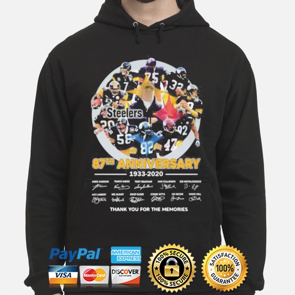 The Steelers 87th Steelers Legends 1933 2020 Signatures Thank You Shirt,  hoodie, sweater, long sleeve and tank top