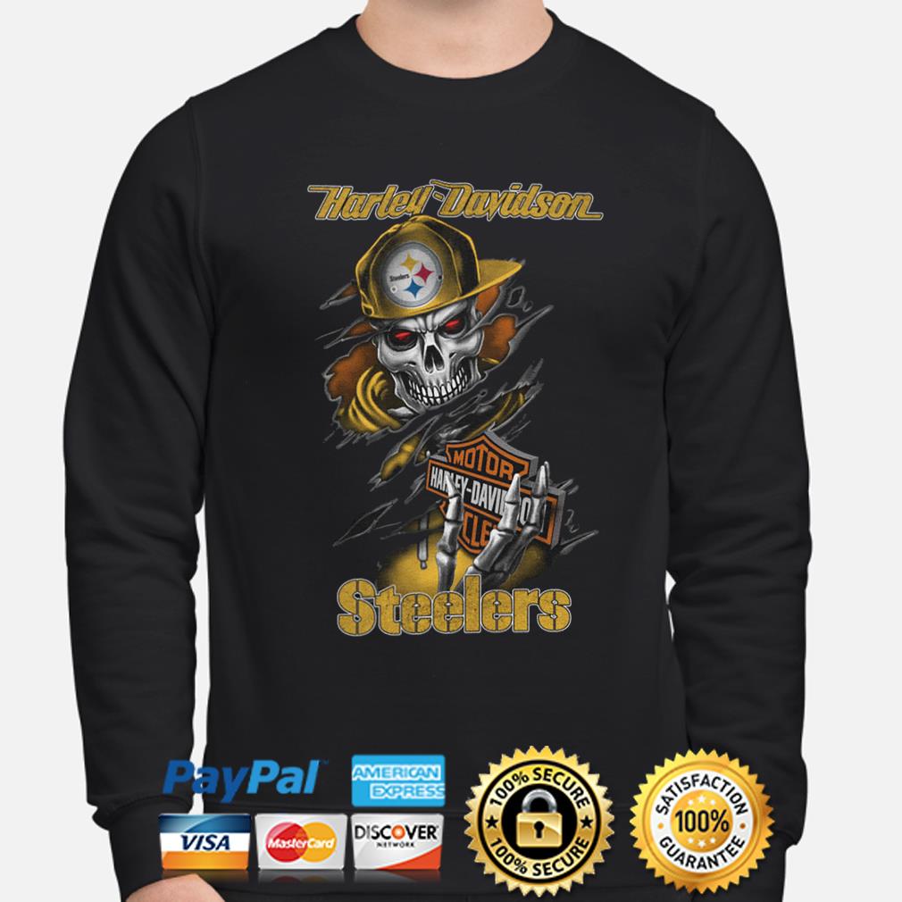 Skull Motor Harley Davidson Cycles Pittsburgh Steelers shirt