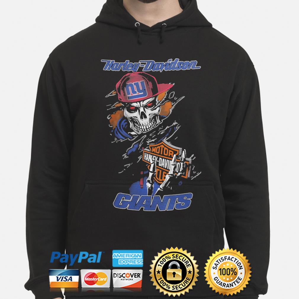 Skull Motor Harley Davidson New York Giants Shirt Hoodie Sweater Long Sleeve And Tank Top