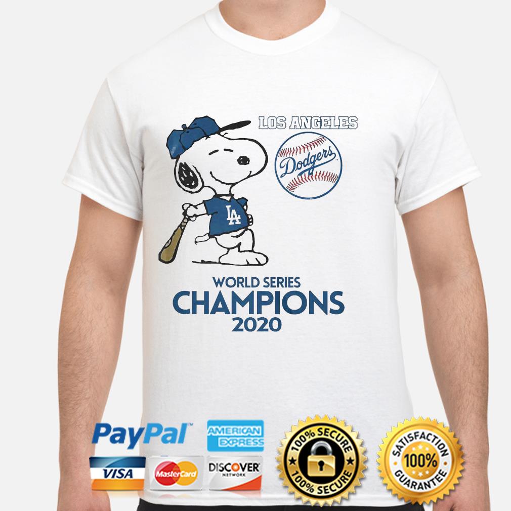 Snoopy And Woodstock Our Flag Does Not Fly Because The Wind Moves It It  Flies With The Last Breath Los Angeles Dodgers T-Shirt - TeeNavi