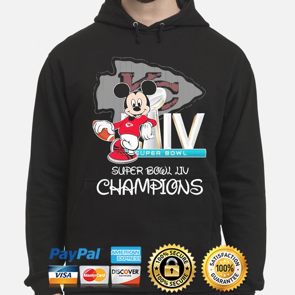 Mickey Mouse Super Bowl LIV Champions Kansas City Chiefs shirt, hoodie