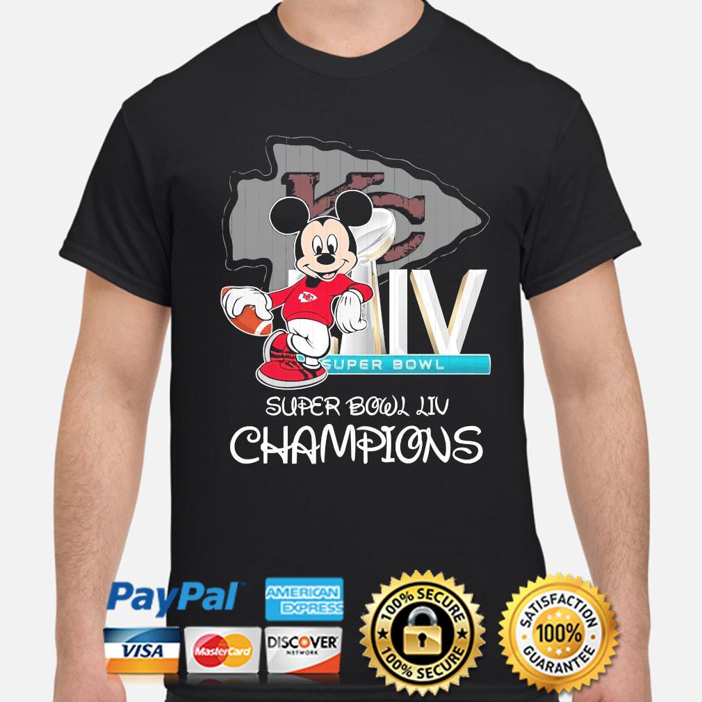 Kansas City Chiefs Mickey Mouse Super Bowl Liv Champions shirt