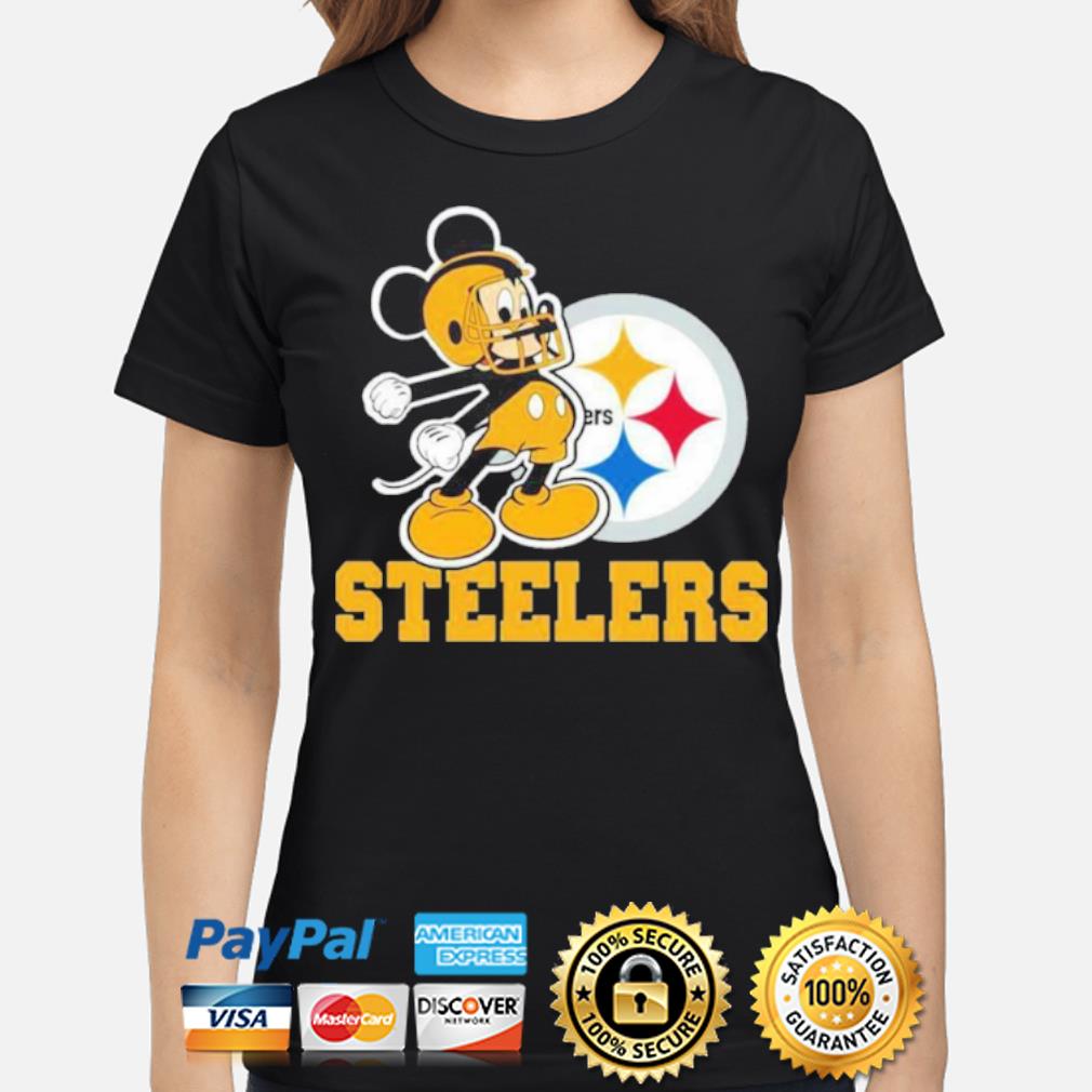 NFL Pittsburgh Steelers Hawaiian Shirt Custom Name Mickey Mouse