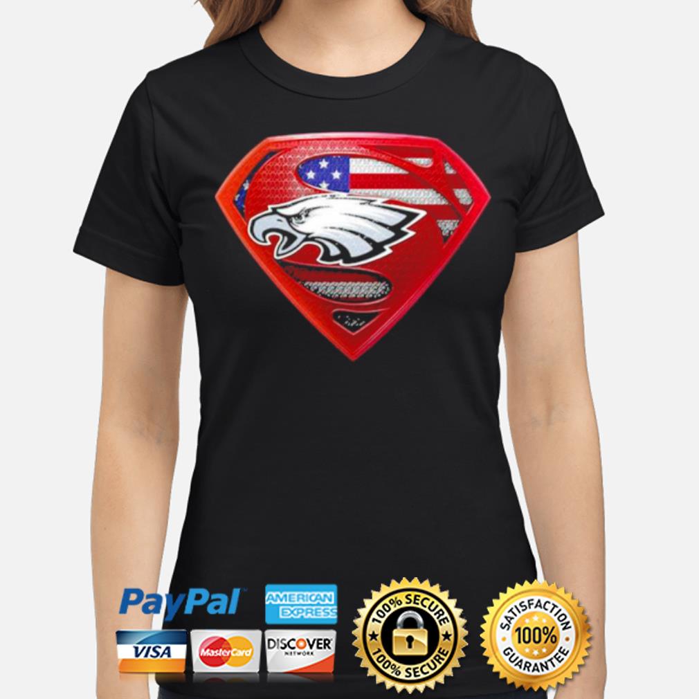 Superman philadelphia eagles american flag shirt, hoodie, sweater, long  sleeve and tank top