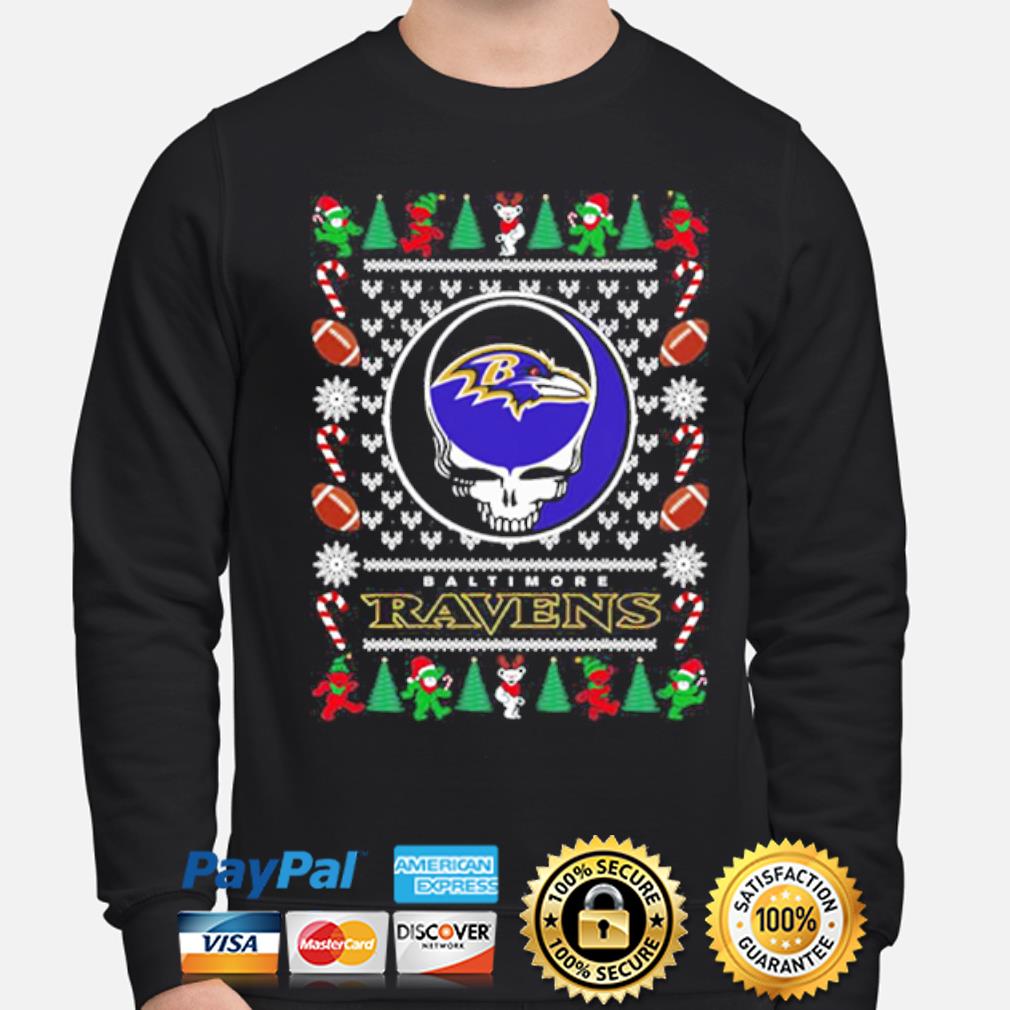 Baltimore Ravens Grateful Dead Ugly Christmas sweater, hoodie, sweater,  long sleeve and tank top