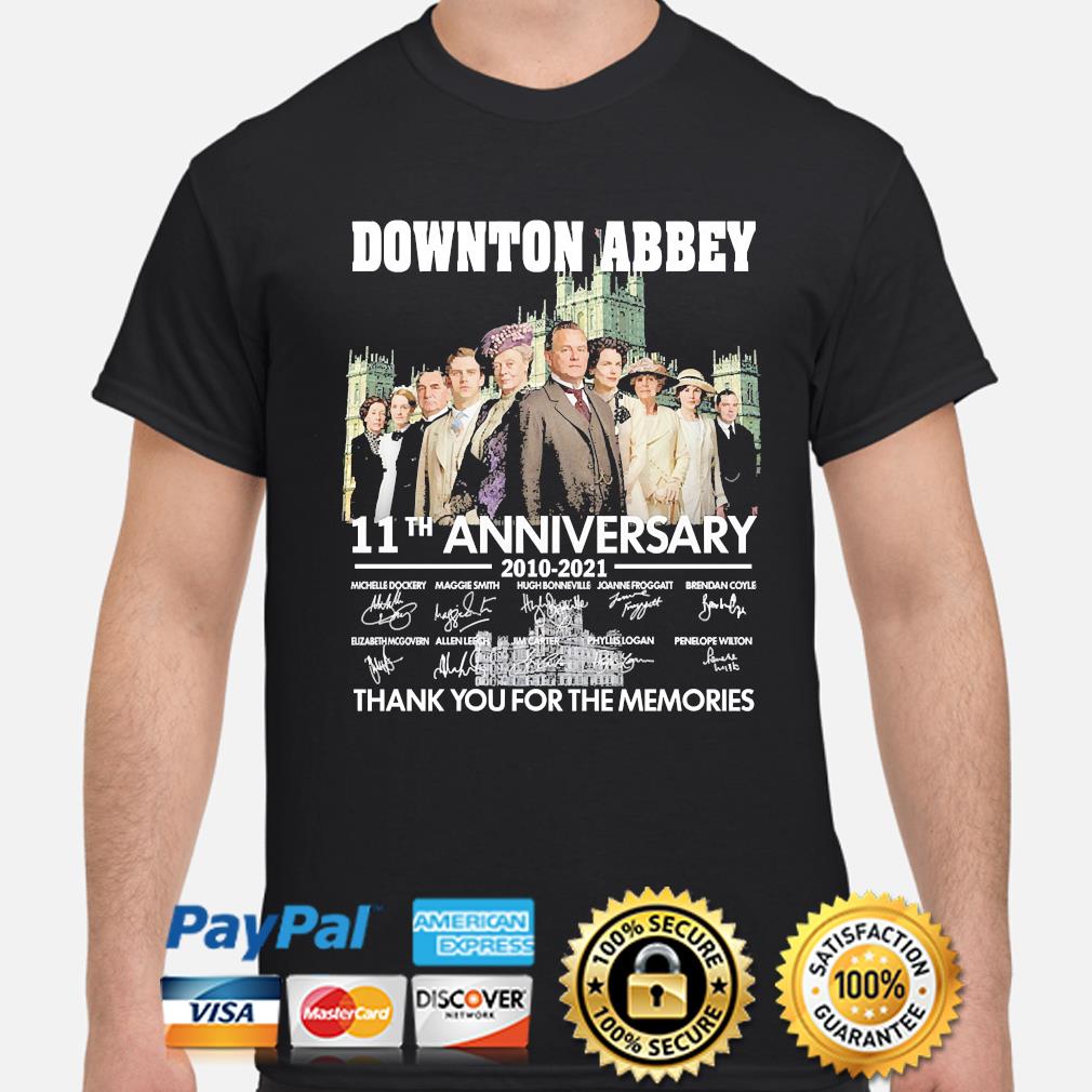 I øvrigt Uegnet Preference Downton Abbey 11th anniversary thank you for the memories signatures shirt,  hoodie, sweater, long sleeve and tank top