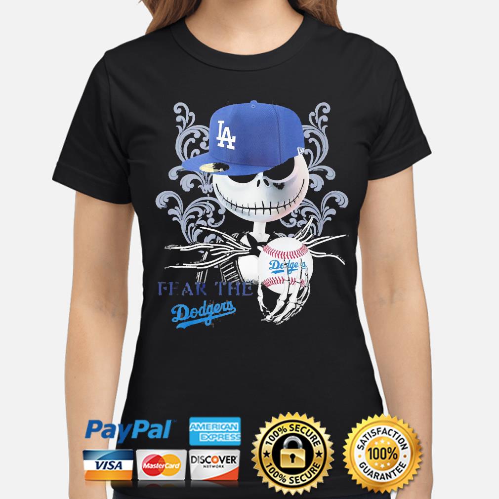 Jack Skellington Fear The Los Angeles Dodgers shirt and ladies tee