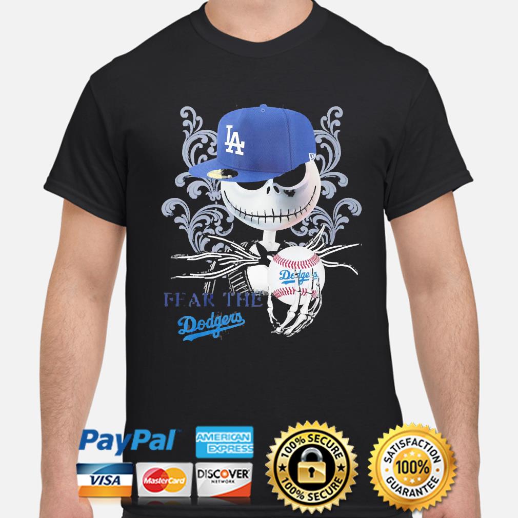 jack skellington fear the los angeles dodgers shirt, hoodie