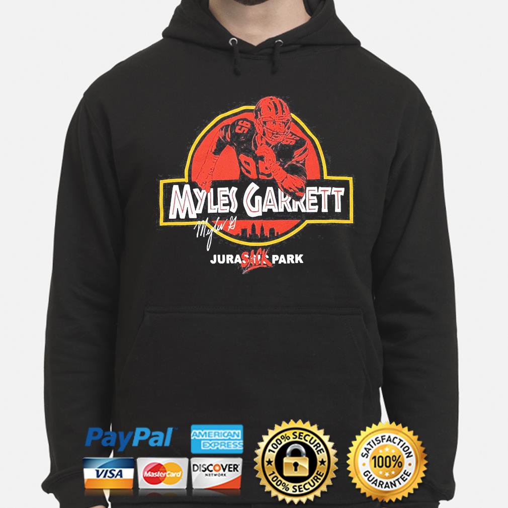 Official Myles Garrett Jurassic Park signature 2022 shirt, hoodie, sweater,  long sleeve and tank top