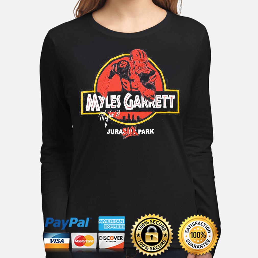 Official Myles Garrett Jurassic Park signature 2022 shirt, hoodie, sweater,  long sleeve and tank top