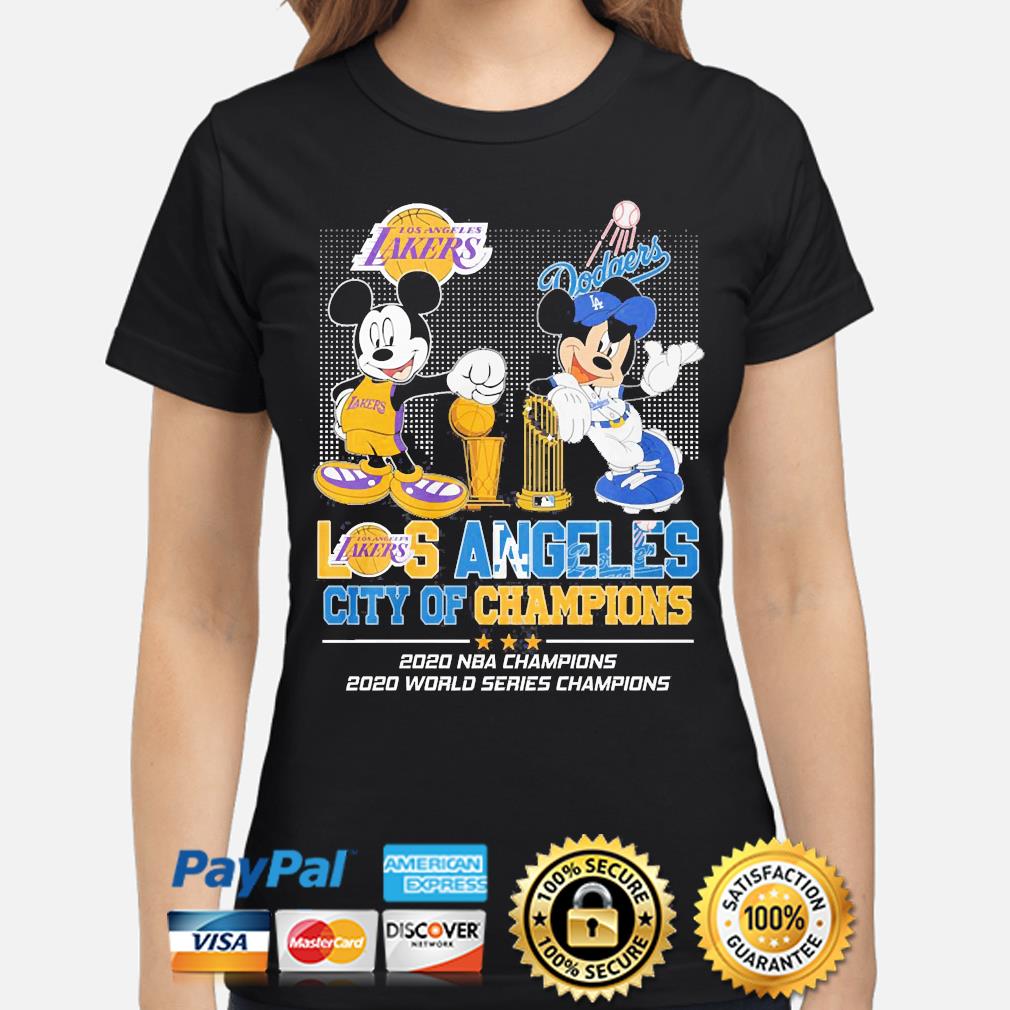 Mickey Mouse Los Angeles Lakers And Dodgers City Of Champions 2020 Nba  Champions Shirt, hoodie, tank top, sweater and long sleeve t-shirt