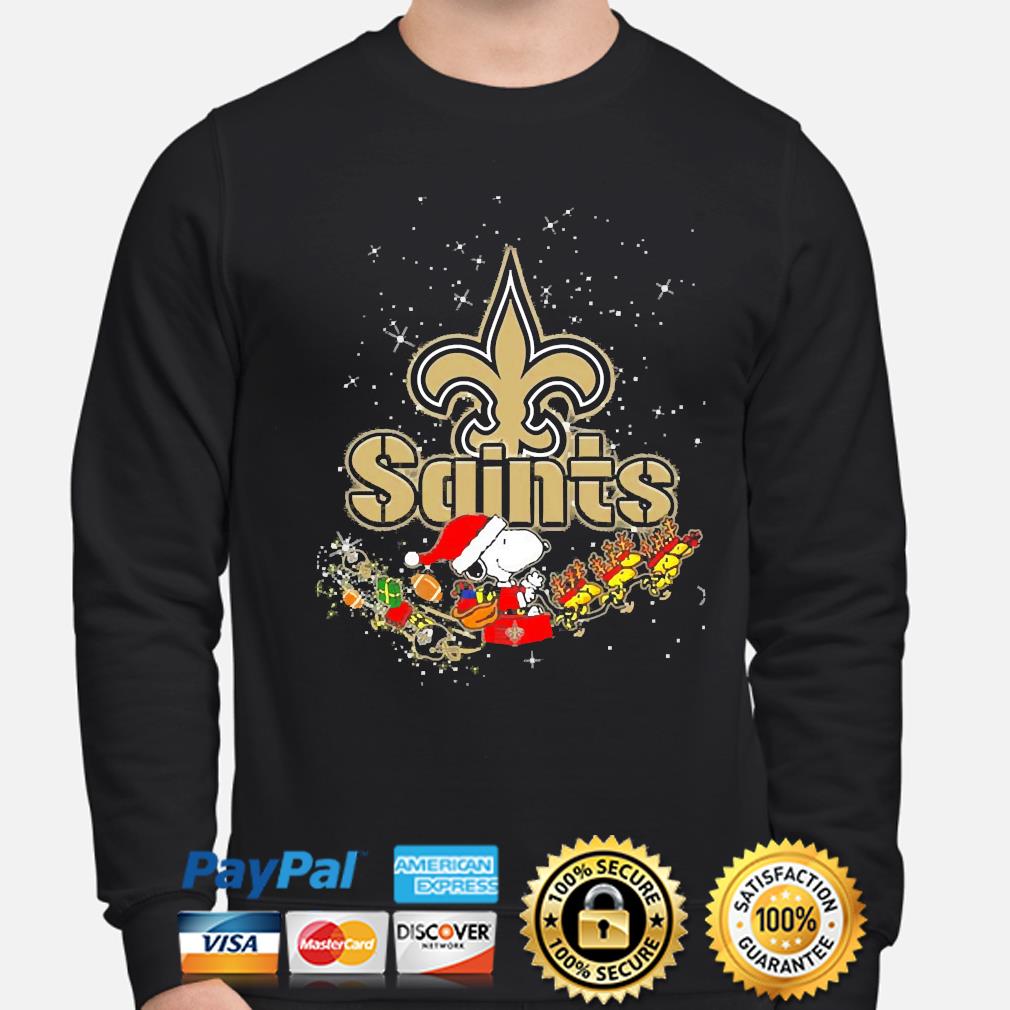 Snoopy New Orleans Saints Christmas shirt, hoodie, sweater, long sleeve and  tank top