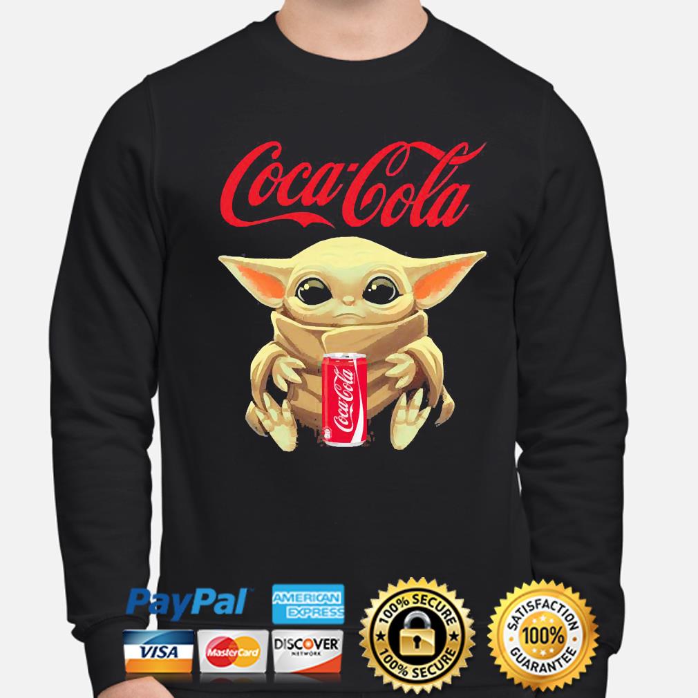 Baby yoda hug coca cola shirt - OwlOhh - Owl Ohh