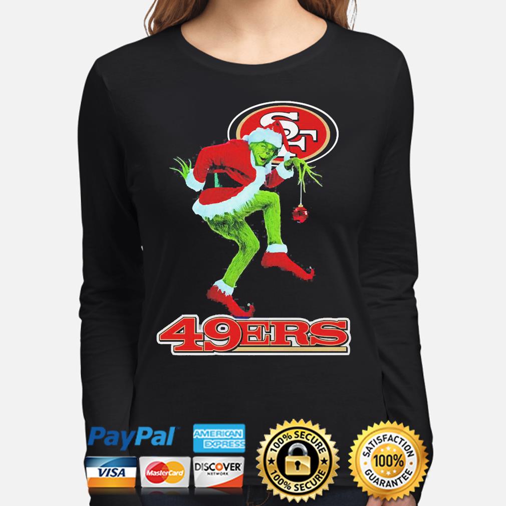 The Grinch Santa San Francisco 49ers Christmas sweater, hoodie, sweater,  long sleeve and tank top