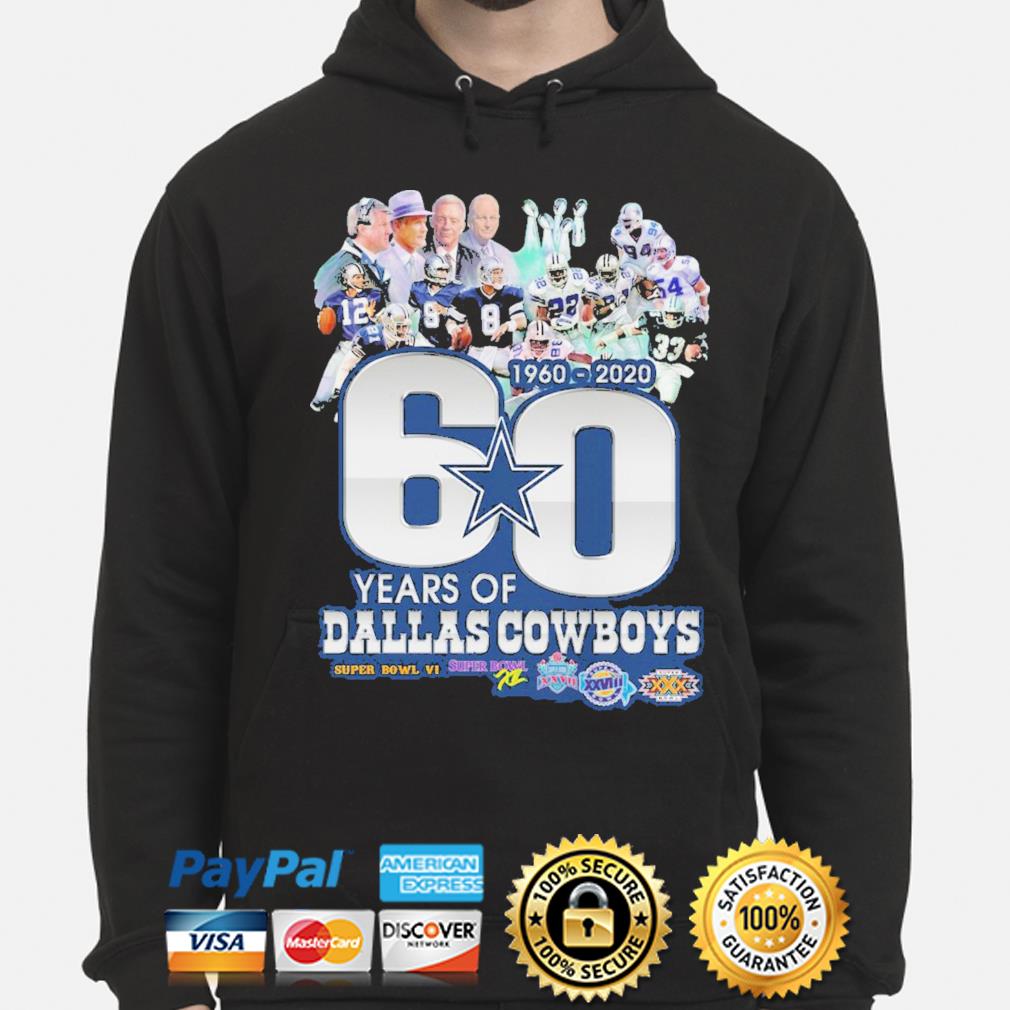 60 years of Dallas Cowboys 1960 2021 super bowl 6 shirt, hoodie, sweater,  long sleeve and tank top