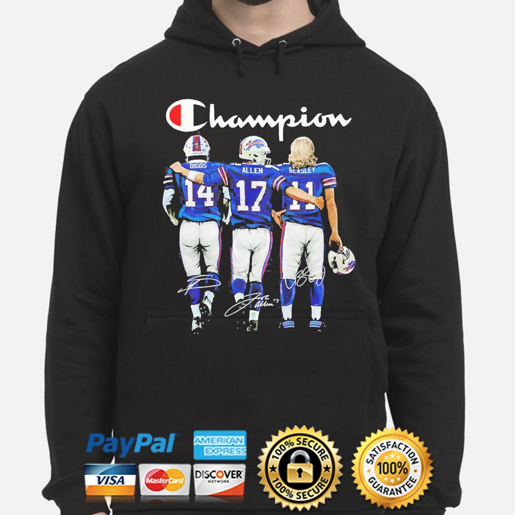 Buffalo Bills Champion Diggs Allen Beasley signatures shirt, hoodie,  sweater, long sleeve and tank top