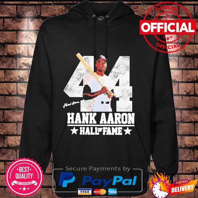 Official Hank aaron 44 hof milwaukee atlanta baseball jersey hammer aaron  shirt, hoodie, sweater, long sleeve and tank top