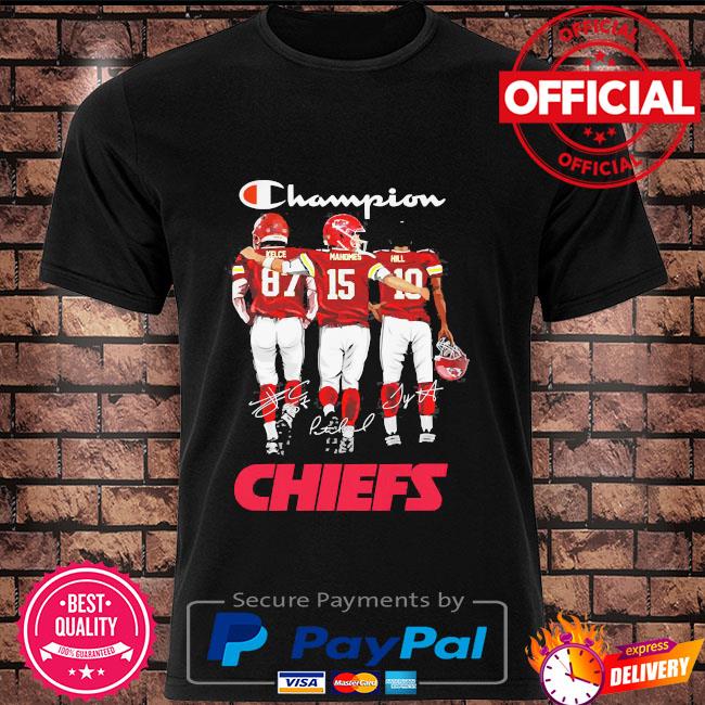 Official Kansas City Chiefs Kelce Mahomes Hill champion signatures shirt,  hoodie, sweater, long sleeve and tank top